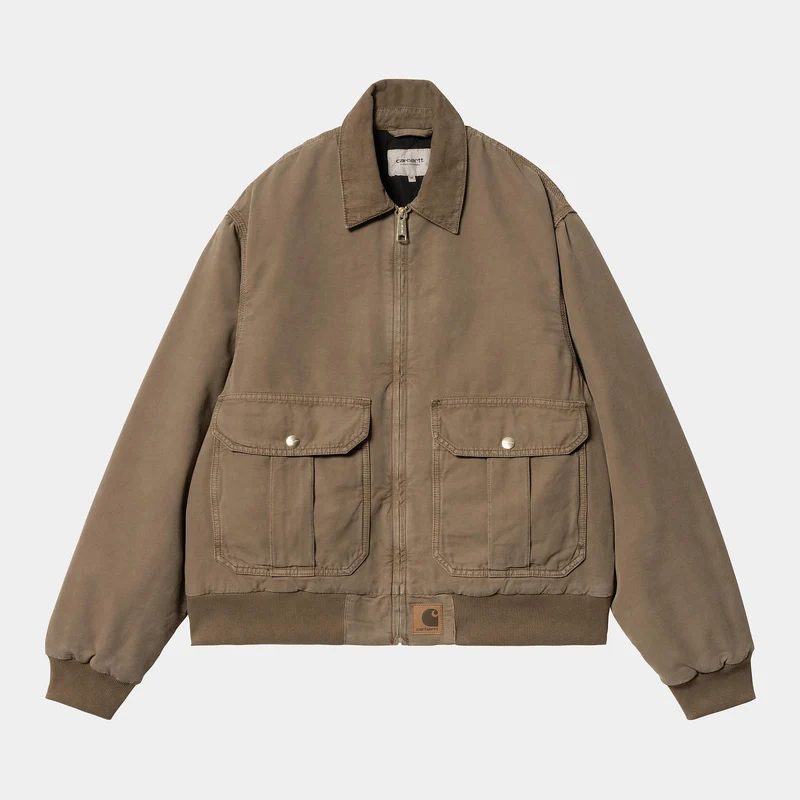 Carhartt WIP Heren Stanton Stone Dyed-jack - Chocolade