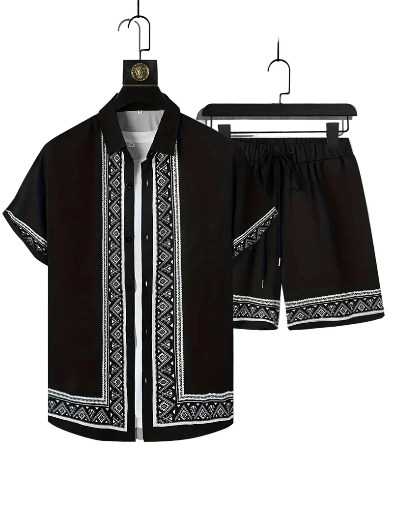 Heren Zomerset Boho Stijl met Korte Mouwen