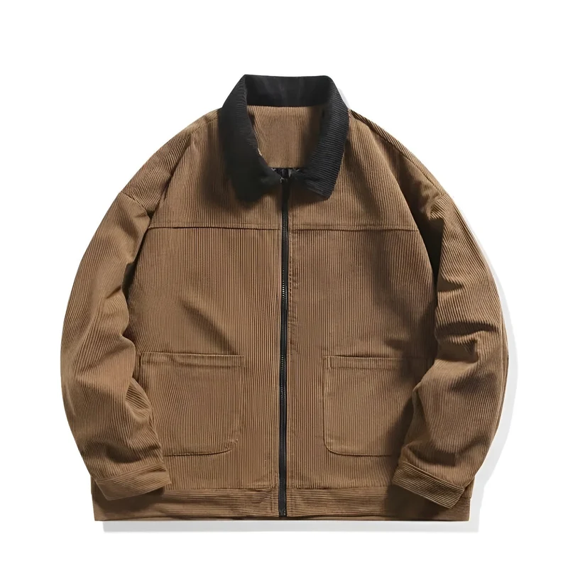 Heren Kleurblokjack Corduroy Casual Stijl
