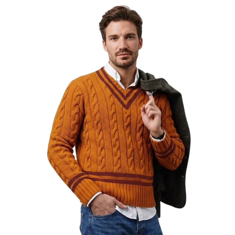 Heren Trui Gebreid Casual voor Herfst