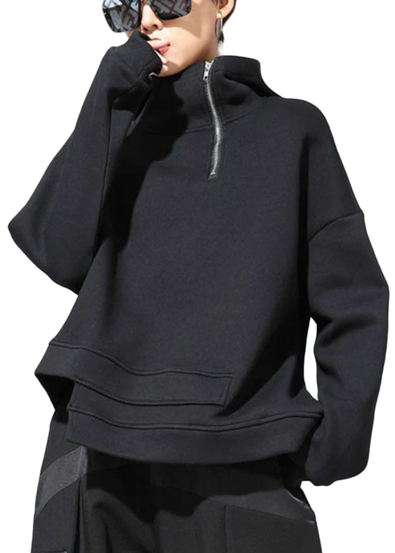 Dames Asymmetrische Hoodie met Rits