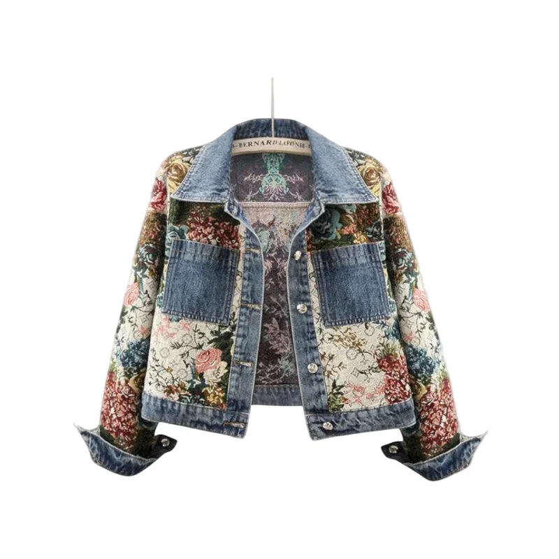 Dames Jack met Bloemenpatchwork Boho-stijl