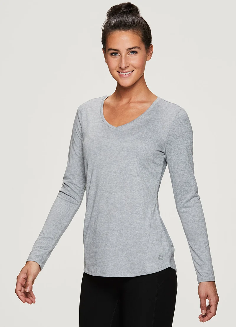 Stratus Long Sleeve V-Neck Workout Tee