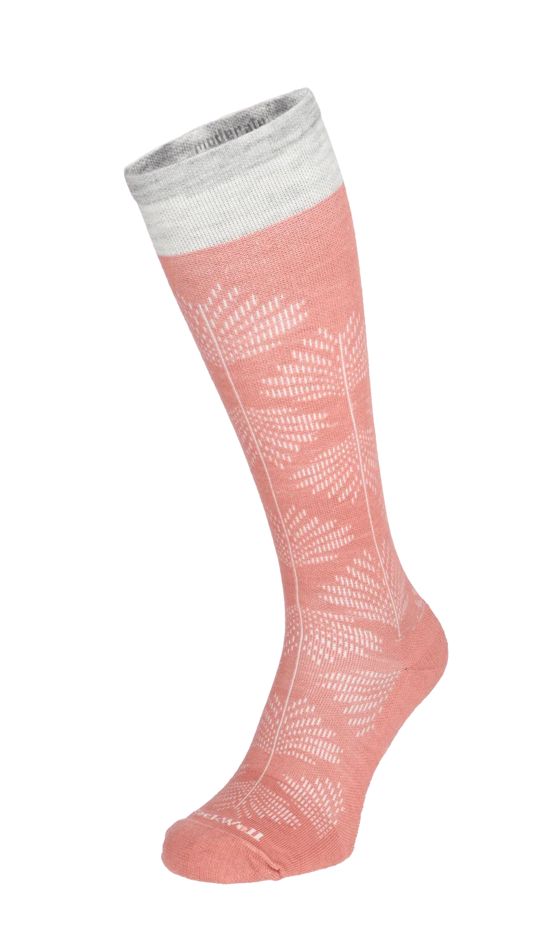 Full Floral Dames Compressiekousen Klasse 1 Pink Clay
