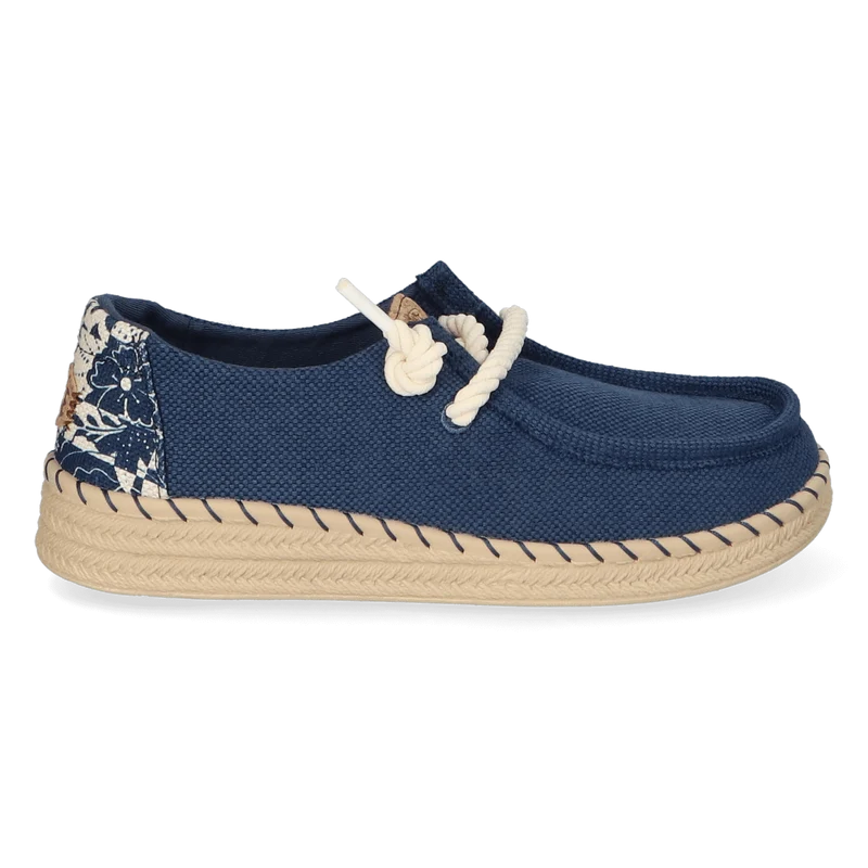 Wendy Espadrille Hibiscus Dames Instappers Ensign Blue/Multi