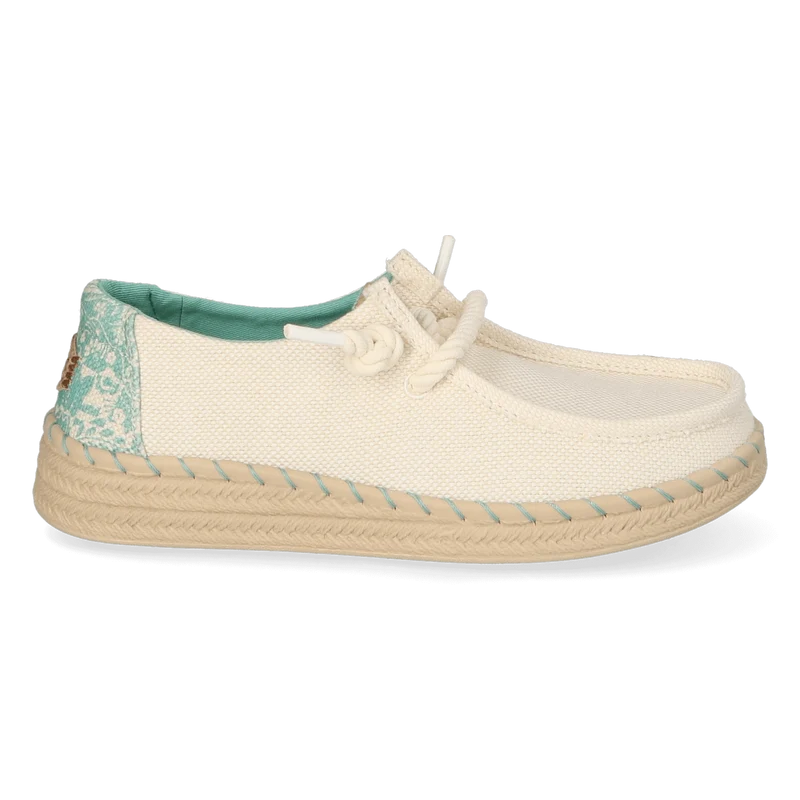 Wendy Espadrille Hibiscus Dames Instappers Egret/Multi