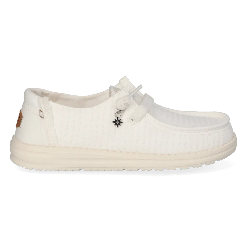 Wendy Frayed Canvas Dames Instappers Snow White