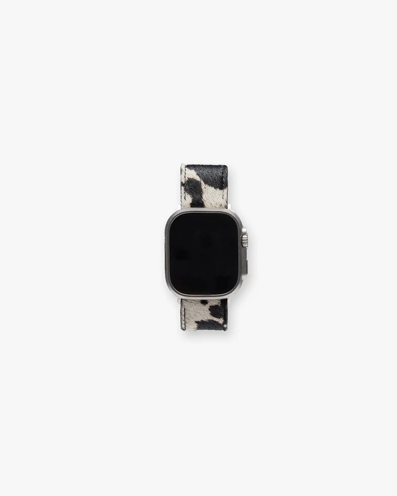 Cowhide Watch Strap - Flat White Jet Black