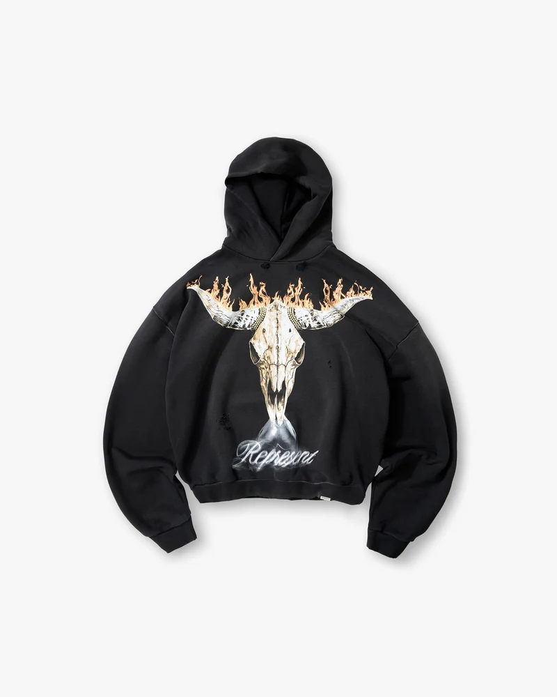 British Cowboys Hoodie - Stained Black