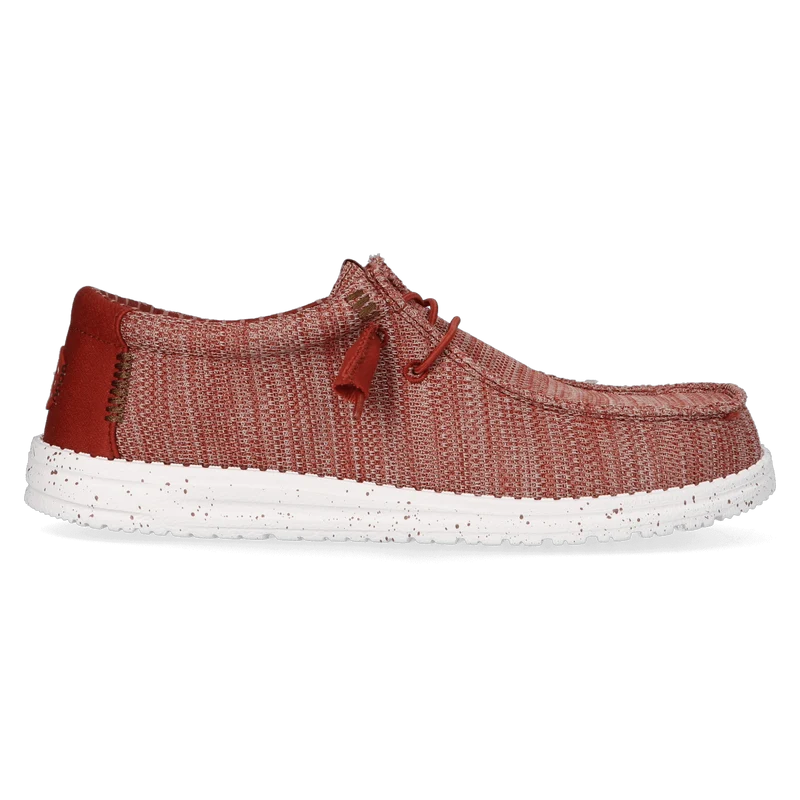 Wally Stretch Sox Heren Instappers Burnt Red/Multi