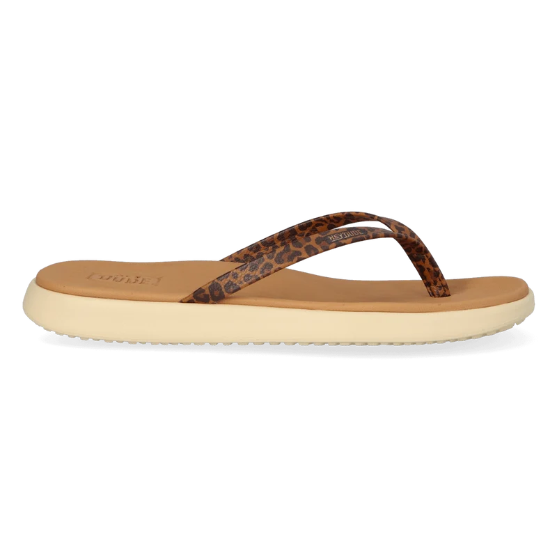 Maui Breeze Flip Dames Teenslippers Tan Leopard