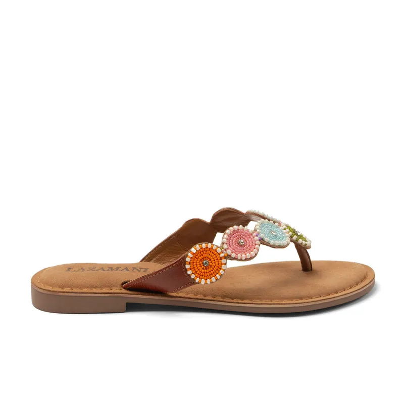 Loua Dames Teenslippers Leer Multi