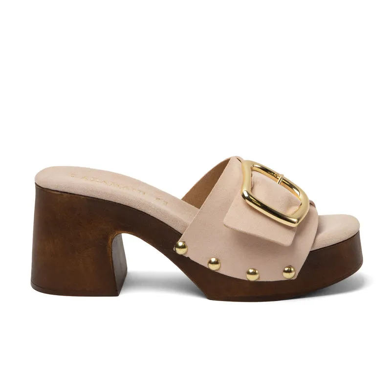 Celia Dames Clogs Suede Nude