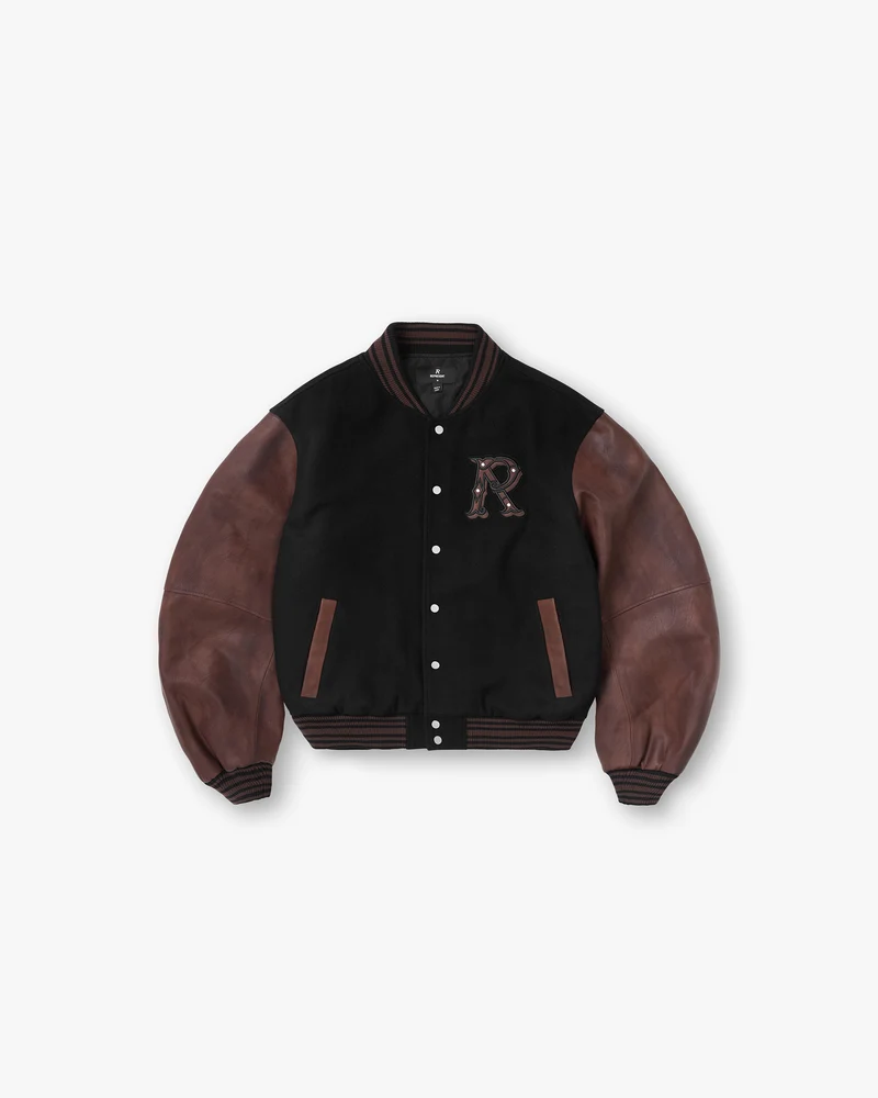 Varsity Bomber - Jet Black