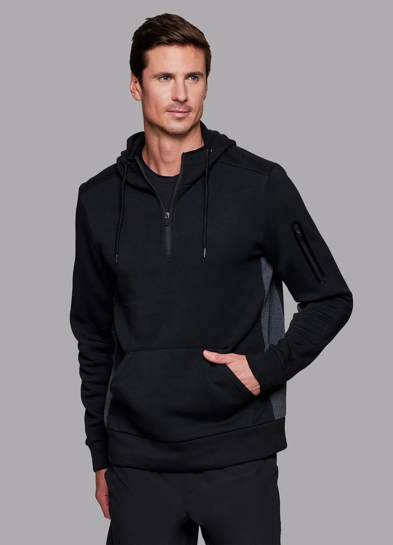 Prime Contrast Quarter Zip Fleece Sweatshirt