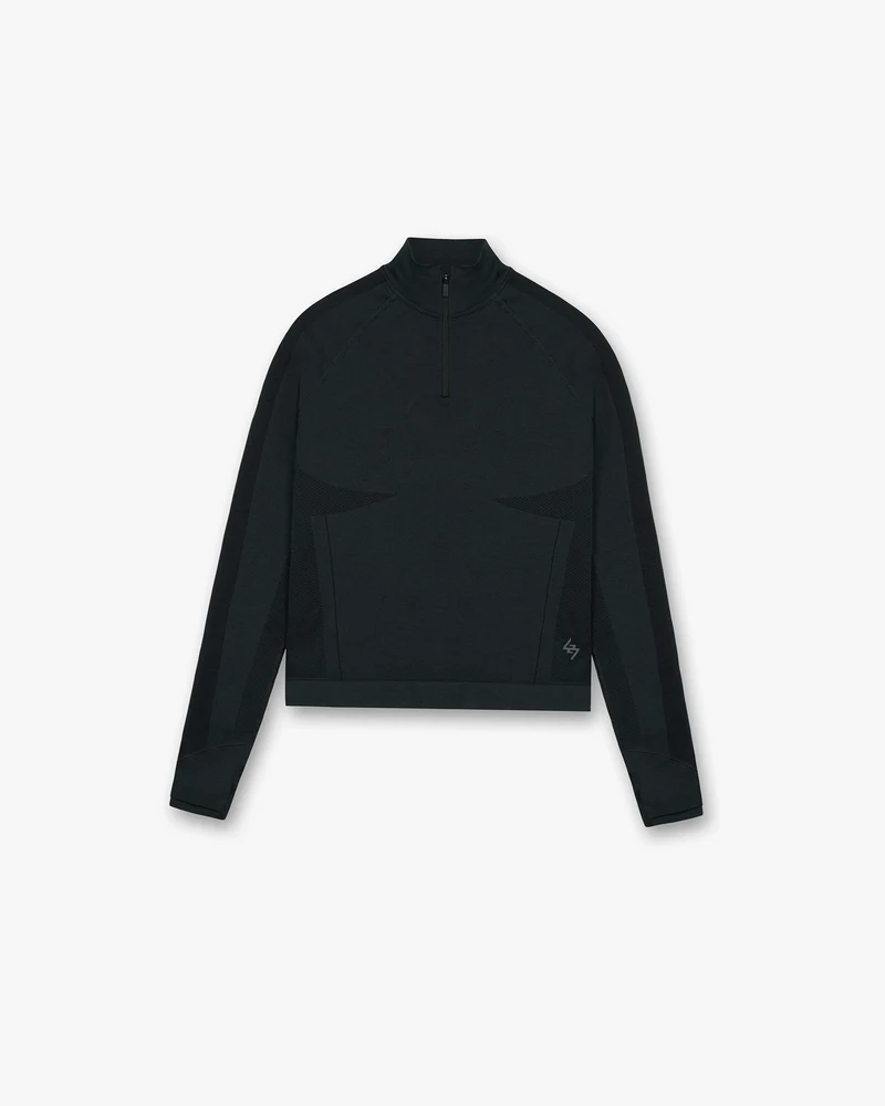 247 Sculpt Seamless Quarter Zip Jacket - Black
