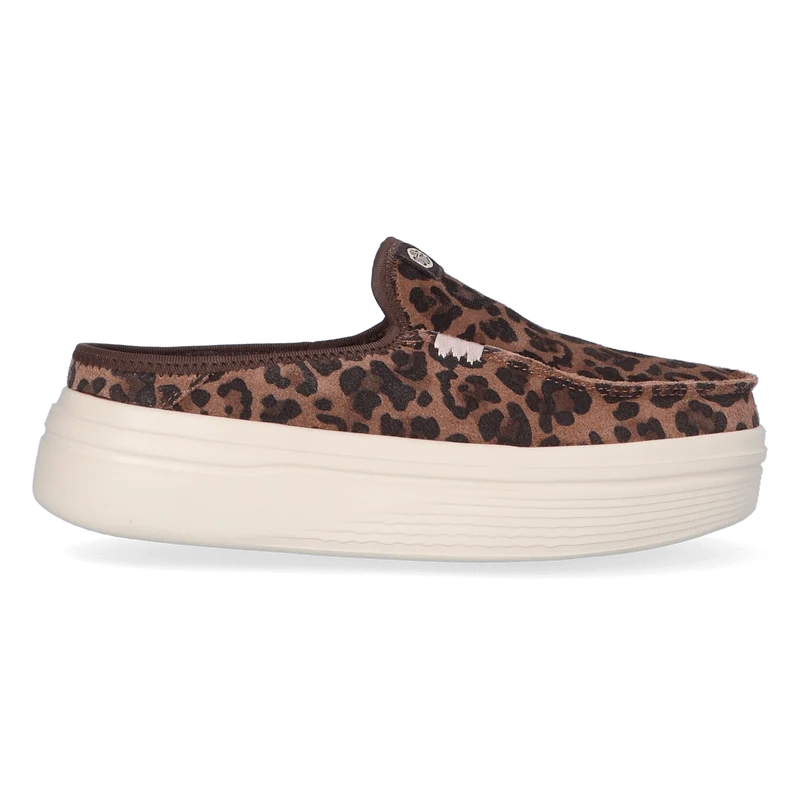 Austin Lift Classic Dames Instappers Suede Brown Leopard