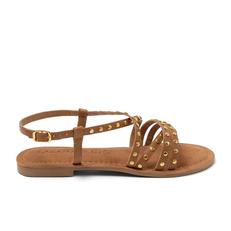 Tova Dames Sandalen Leer Tan