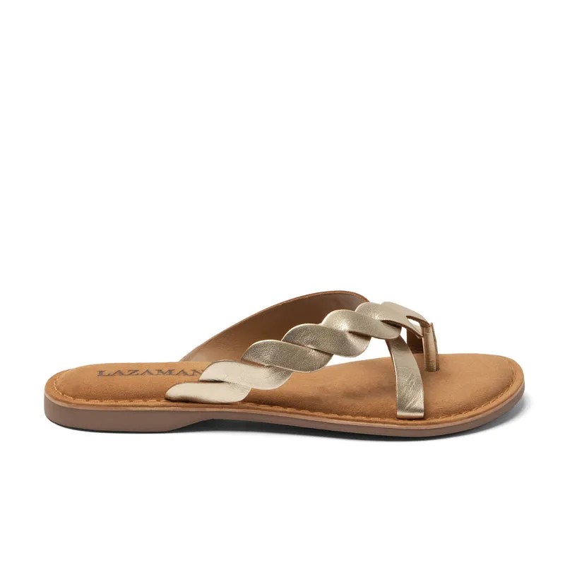Avi Dames Teenslippers Leer Gold