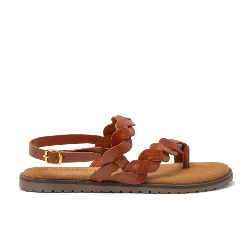 Jona Dames Sandalen Leer Tan
