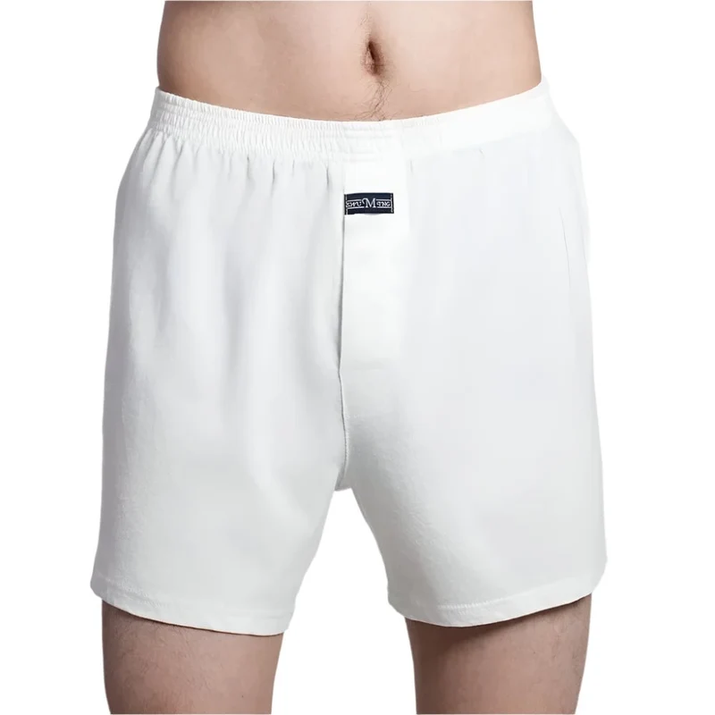 Férfi pamut boxeralsó - 100% pamut, magas derekú, lezser kockás, plus size (M-3XL)