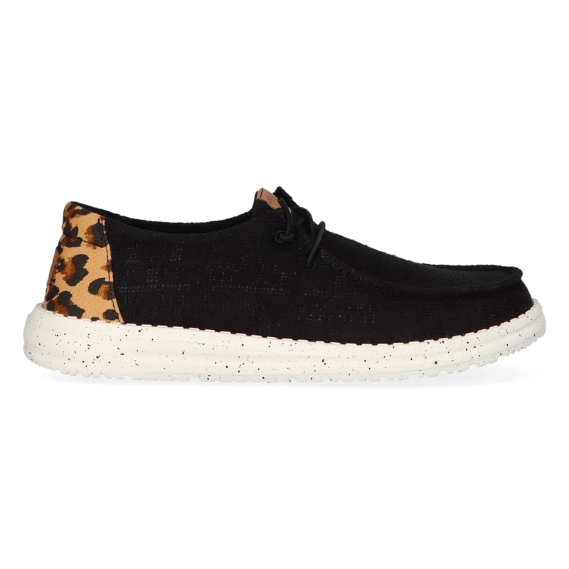 Wendy Wildcat Dames Instappers Black/Leopard