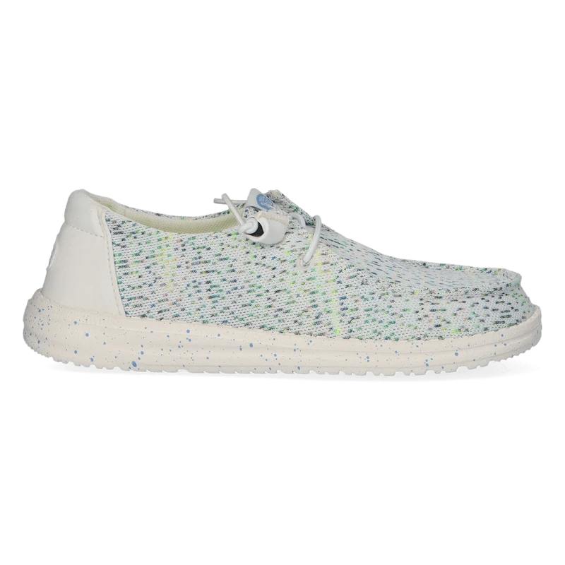 Wendy Stretch Speckle Dames Instappers White/Multi