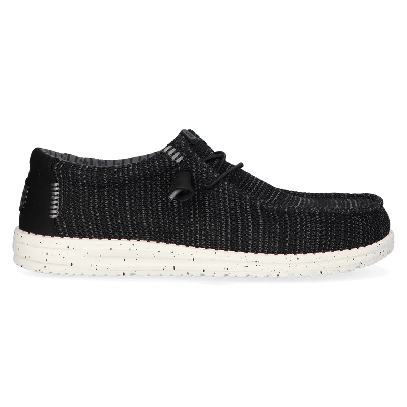 Wally Stretch Sox Heren Instappers Black/White
