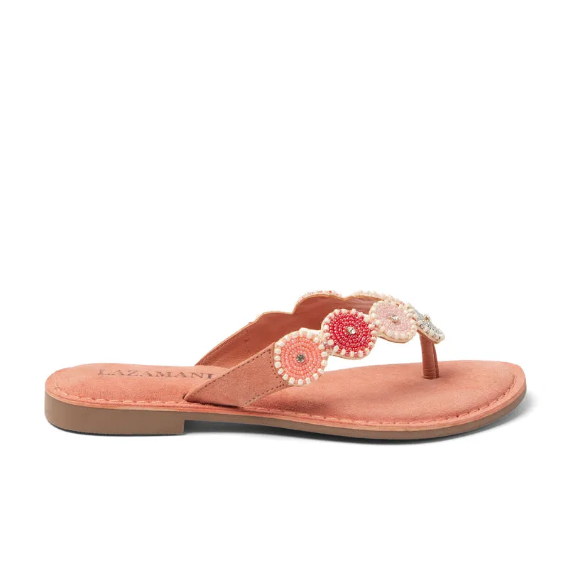 Loua Dames Teenslippers Suede Pink