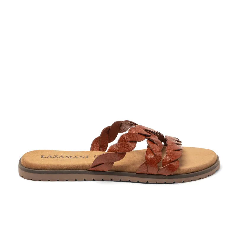 Edsi Dames Slippers Leer Tan