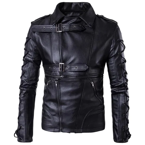 Heren Motorjas Casual Met Trekkoord