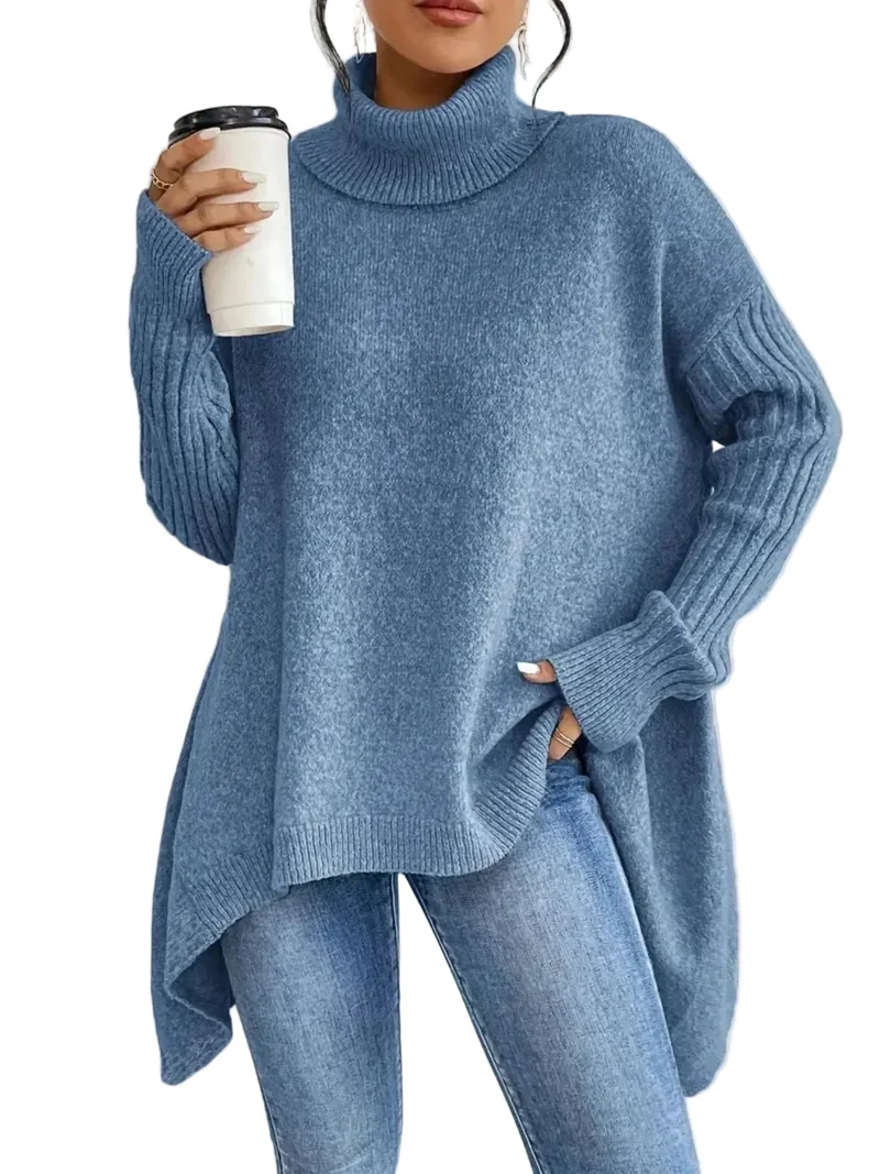 Dames Oversized Coltrui met Asymmetrische Zoom