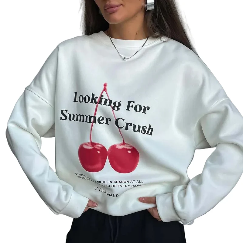Dames Oversized Sweatshirt Met Grafische Print