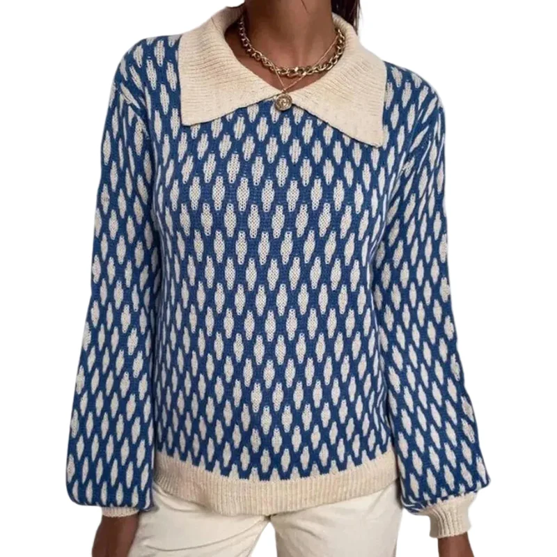 Dames Trui met Kraagdetail Casual