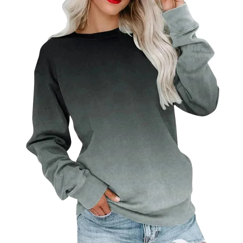 Dames Sweatshirt Gradiëntstijl Casual