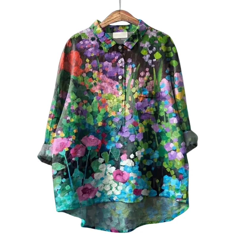 Dames T Shirt Bloemen Ontwerp Comfortabele Pasvorm