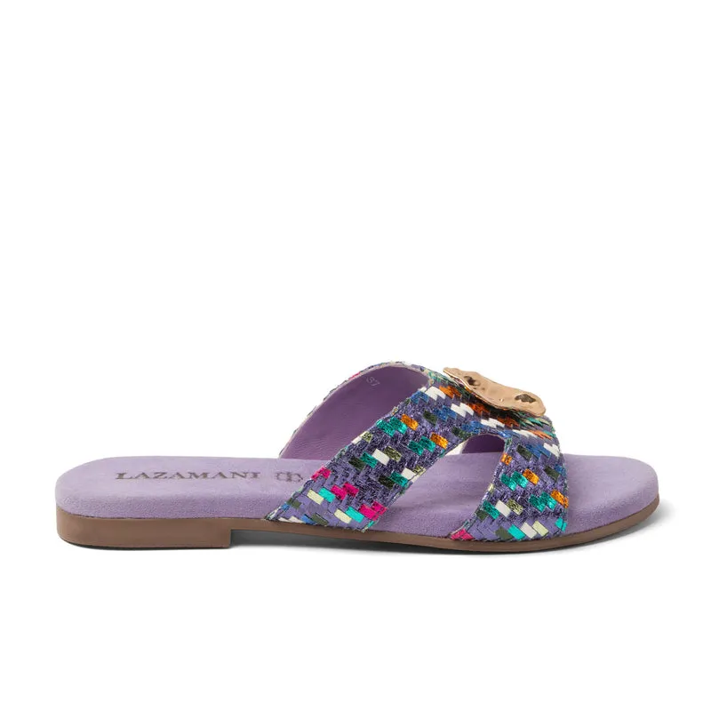 Hailey Dames Slippers Leer Lilac
