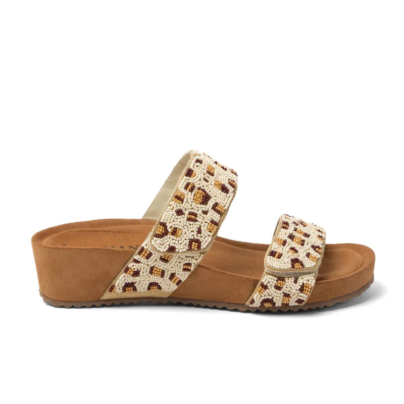 Ellie Dames Slippers Leer Offwhite