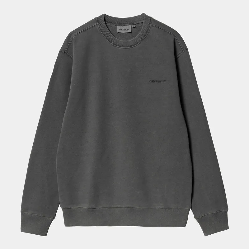 Carhartt WIP Heren Duster Script Sweat Top - Zwart