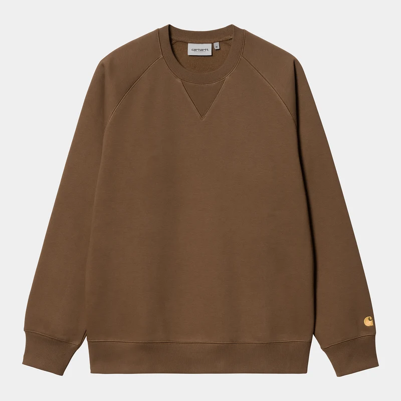 Carhartt WIP Heren Chase Sweat Top - Chocolade