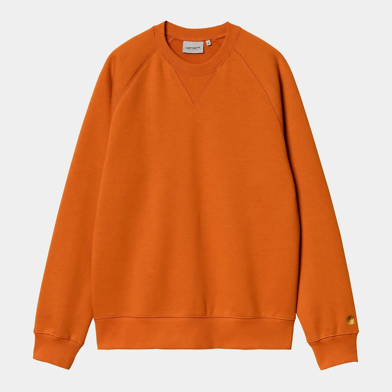 Carhartt WIP Heren Chase Sweat Top - Kurkuma