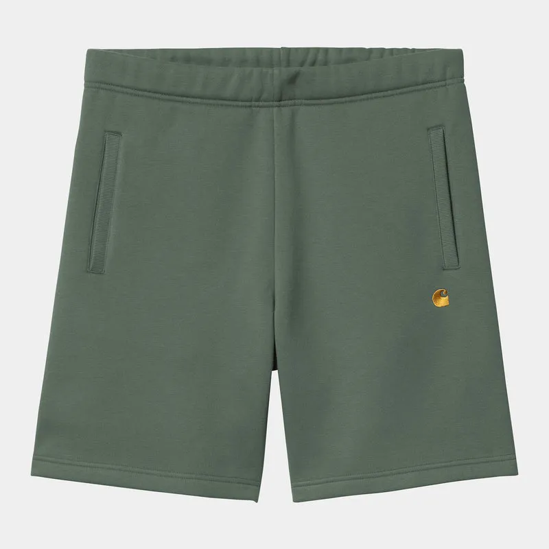 Carhartt WIP Heren Chase Sweat Shorts - Eend Groen