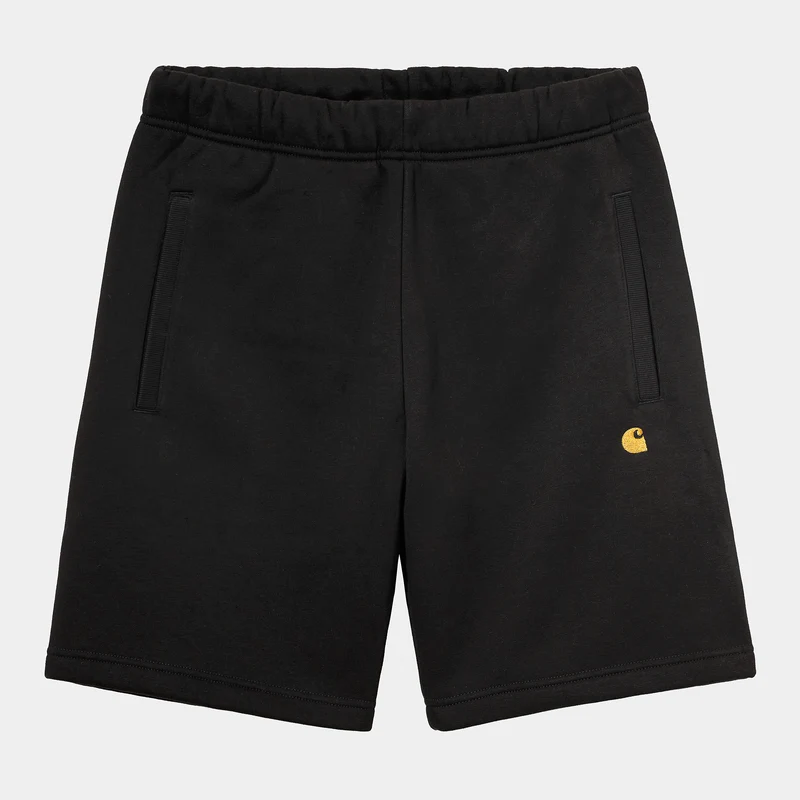Carhartt WIP Heren Chase Sweat Shorts - Zwart