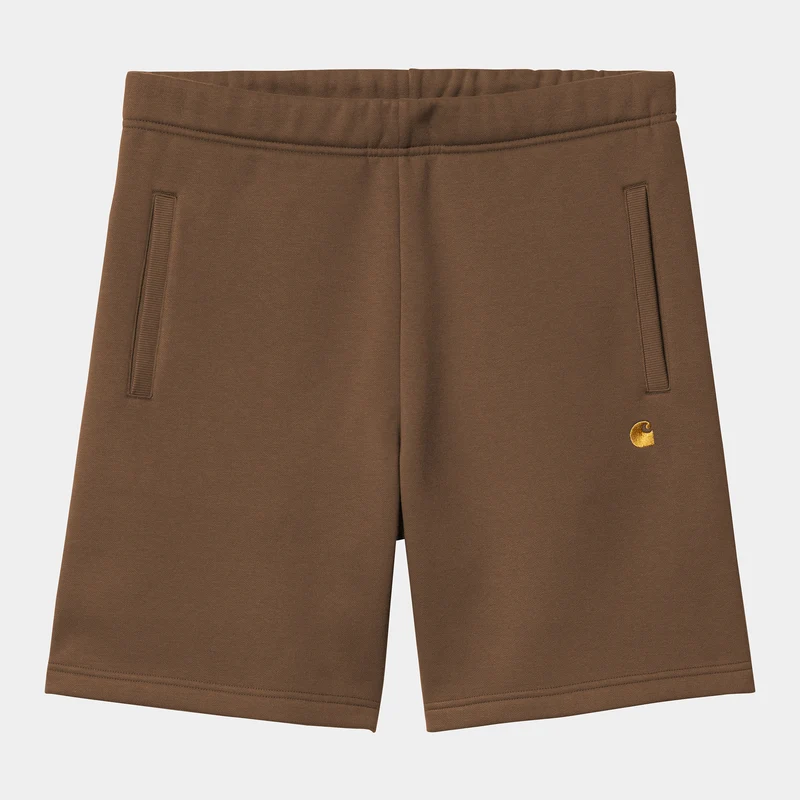 Carhartt WIP Heren Chase Sweat Shorts - Chocolade