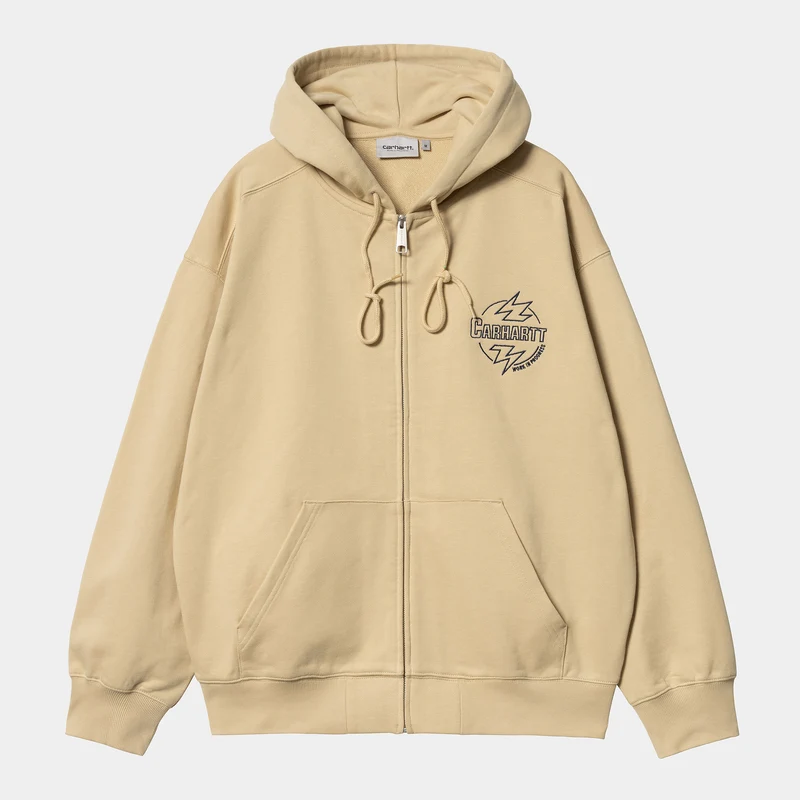 Carhartt WIP Heren Ablaze Zip Front Jack Hoodie - Cornsilk