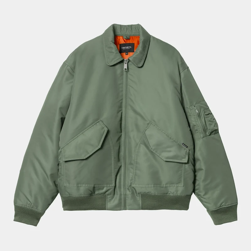Carhartt WIP Heren Olten Bomberjack - Eend Groen / Kurkuma