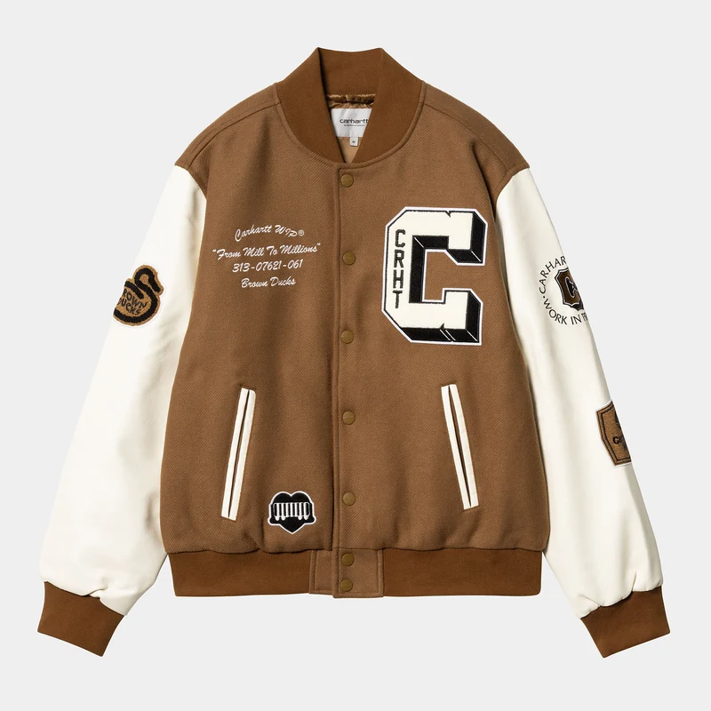 Carhartt WIP Heren Brown Ducks Bomberjack - Hamilton Bruin / Wax