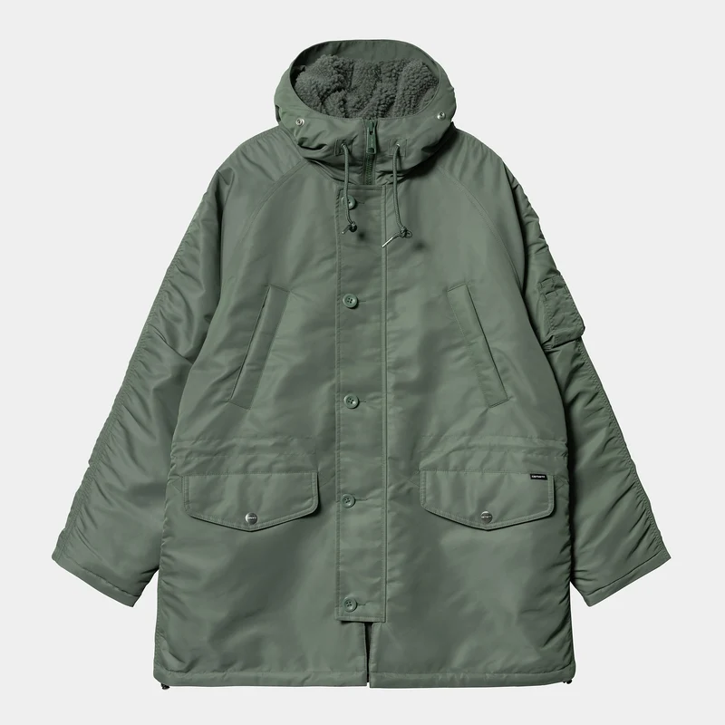 Carhartt WIP Heren Olten Parka-jas met capuchon - Eendgroen