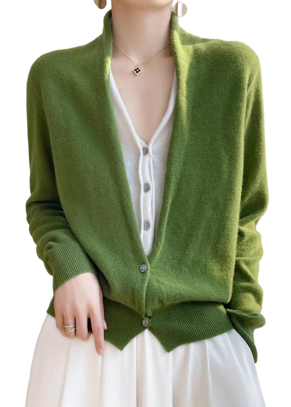 Dames Top Gebreide Stijl V-hals met Knoopdetails voor Casual en Avondlooks