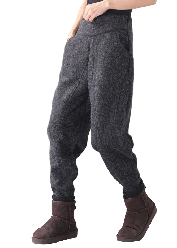 Dames Fleece Broek met Zakken en Patchwork